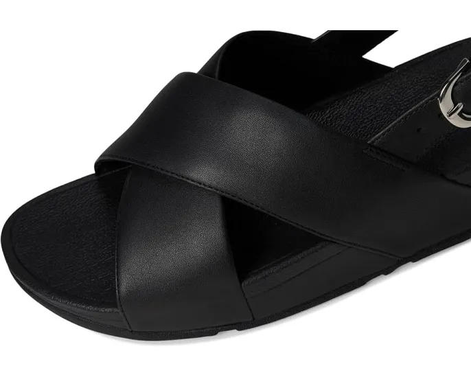 Кожаные сандалии FitFlop Lulu с перекрестными лямками и технологией Microwobbleboard