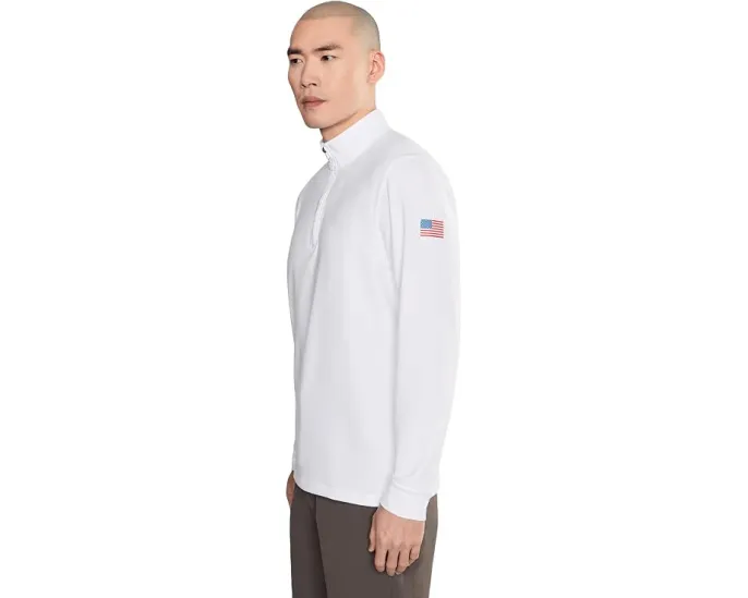 Vineyard Vines Полузип Performance Club из ткани с защитой от складок