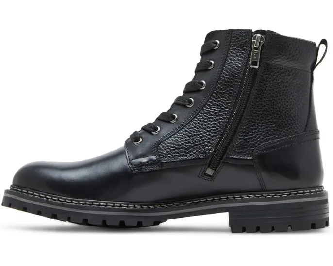 Мужские кожаные ботинки Steve Madden Rydder с боковой молнией и круглым носком