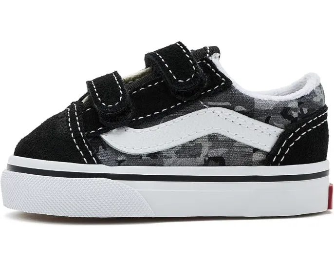 Vans Old Skool V кроссовки для малышей с двойной липучкой
