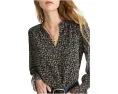 Топ Madewell Lizzy Top с V-образным вырезом и прозрачными длинными рукавами