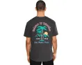 Футболка RVCA Frond Mural Short Sleeve с тропическим принтом и винтажным кроем