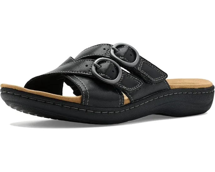 Сандалии Laurieann Opal Clarks из кожи с регулируемыми пряжками и мягкой амортизацией