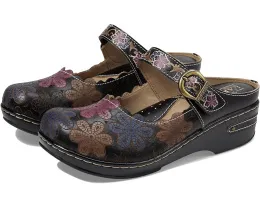 L'Artiste by Spring Step Сабо Flochino с ручной росписью и ремешком