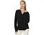 Топ Lilla P Rounded Hem Split Neck с разрезом на горловине и длинными рукавами