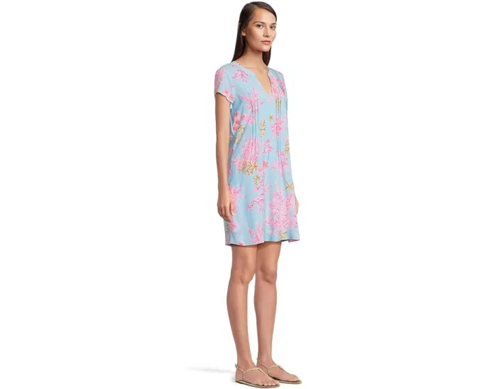 Туника-платье Lilly Pulitzer Ansella с коротким рукавом и вырезом лодочка