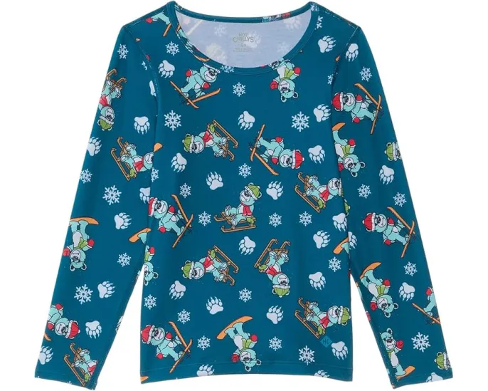 Детская футболка Hot Chillys Originals Print Crew Neck с технологией отвода влаги