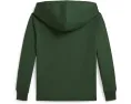 Детская худи с клетчатой отделкой Polo Ralph Lauren Kids с капюшоном и карманом кенгуру