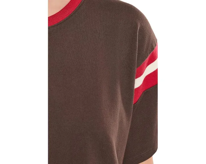 Футболка Faherty Sport Jersey Throwback Tee с воротником из органического хлопка
