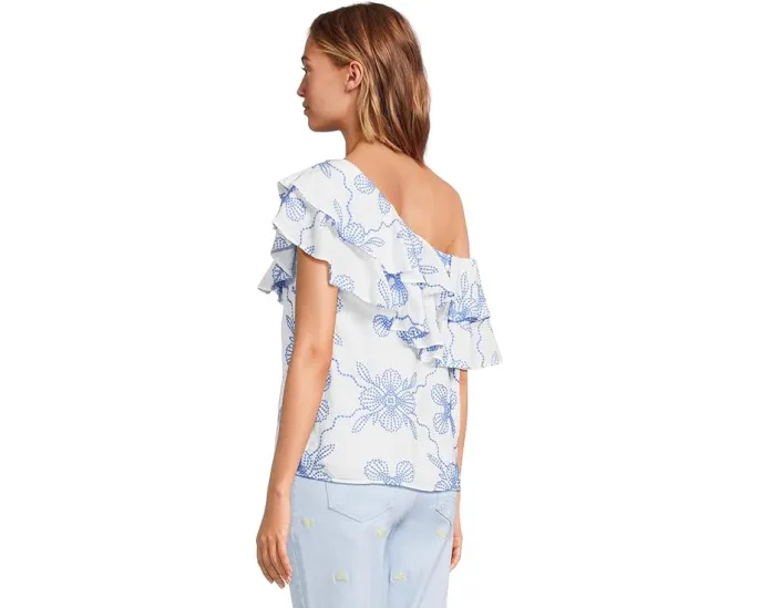 Топ Trixie с одним плечом и ярусными рюшами