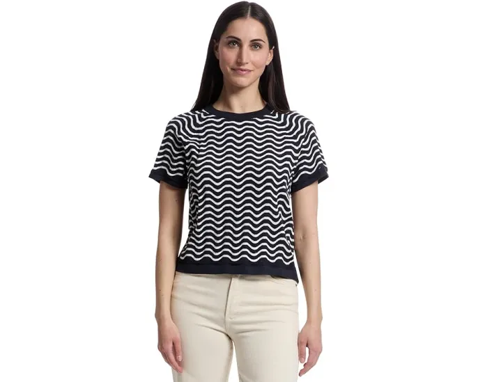 Свитер Lilla P с волнообразным узором и расклешенными рукавами