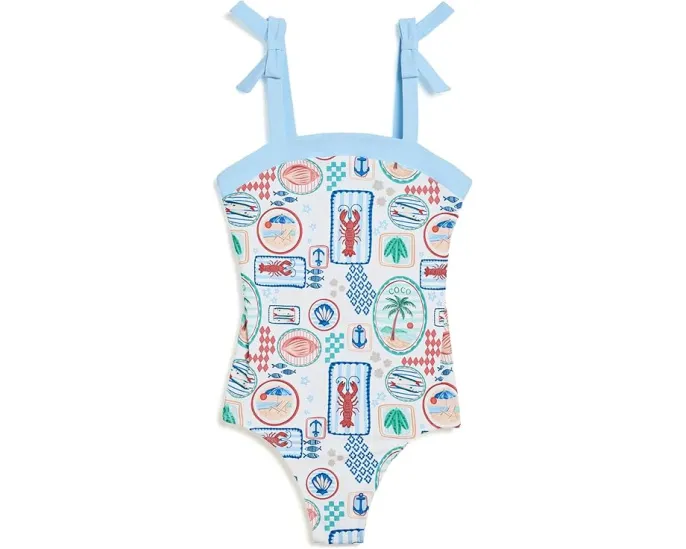 Купальник Ocean Bow One-Piece Swim от Janie and Jack с бантами