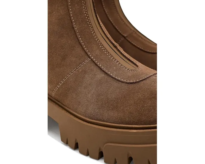 Hunter Gemma женские замшевые ботильоны на каблуке, цвет Dark Natural Suede
