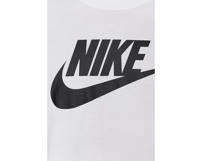 Футболка Sportswear с длинным рукавом и логотипом Icon Futura Nike черная с белым принтом