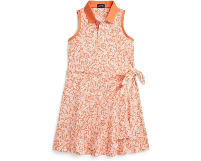 Платье-поло для девочки школьного возраста с ананасовым принтом Polo Ralph Lauren Kids