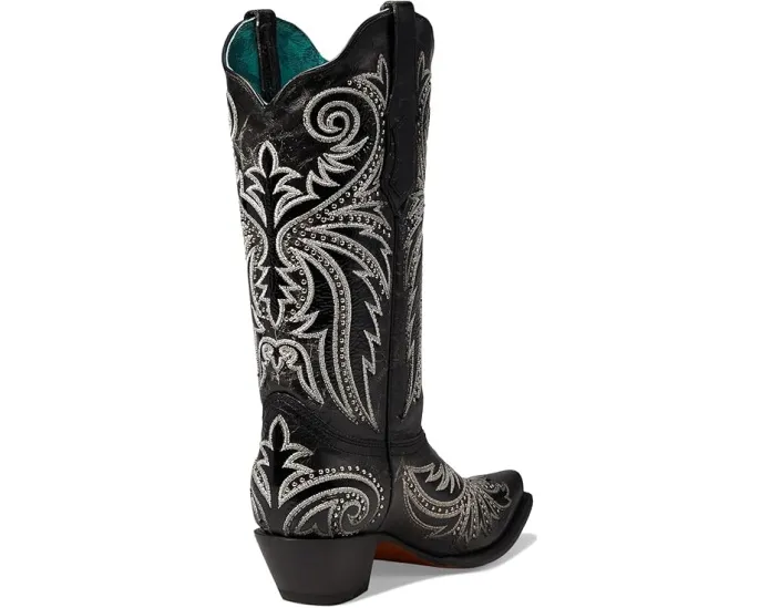 Сапоги Corral Z5209 до середины икры с вышивкой и заклепками