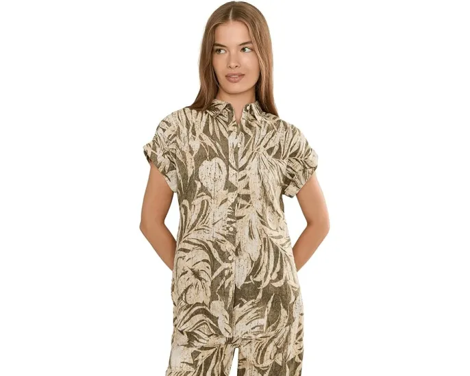 Рубашка с коротким рукавом свободного кроя с принтом Lauren Ralph Lauren petite