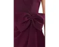 Adrianna Papell платье короткое V-Neck Crepe с бантом и боковым разрезом