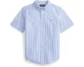 Polo Ralph Lauren Kids Полосатая рубашка из хлопкового пике для детей постарше