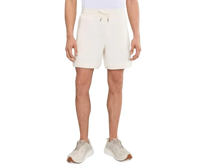 Шорты Armani Exchange из смесового хлопкового твила с высокой посадкой и кулиской