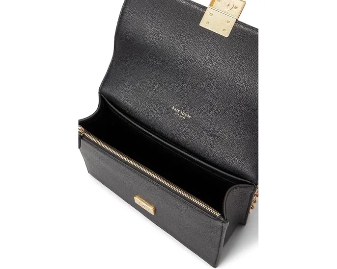 Плечевая сумка Kate Spade New York Deco с цепным ремнем из тисненой кожи