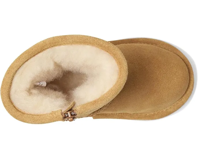 Ботинки Bearpaw Kids Elle Zipper с боковой молнией и мягкой шерстяной подкладкой
