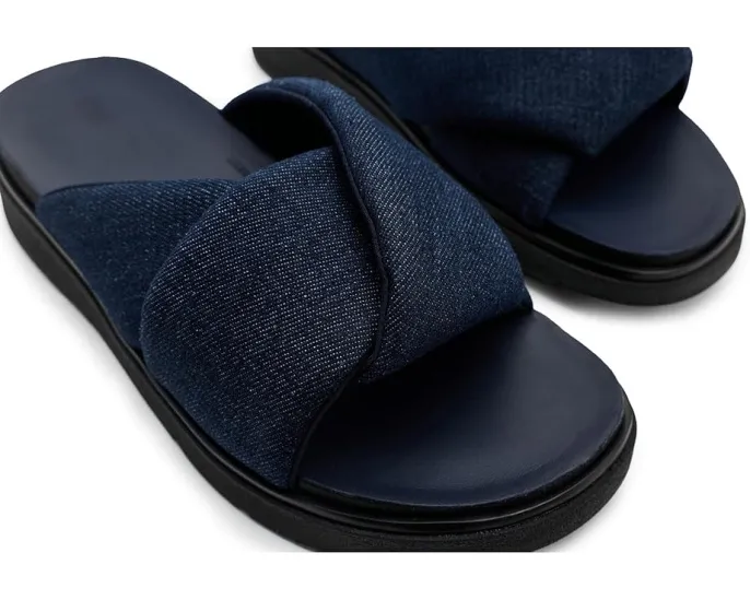 Сланцы FitFlop Gen FF Folded из денима с клиновидным каблуком