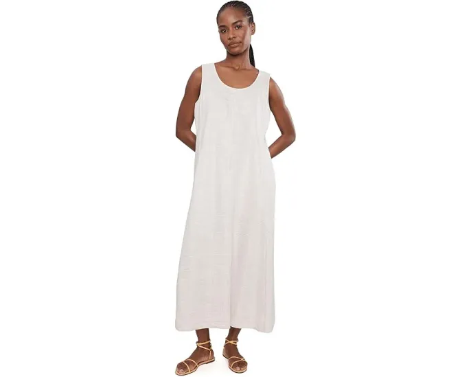 Платье поло с воротником хомут из органического льна Eileen Fisher