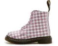 Dr. Martens 1460 Pascal детские ботинки на шнуровке с желтой строчкой и боковой молнией