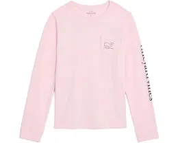 Футболка Vineyard Vines Vintage Whale с длинным рукавом Pink Drink