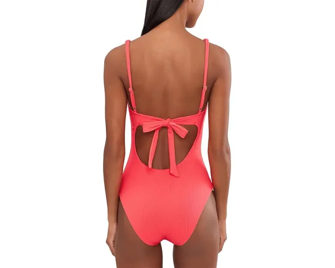 Цельный купальник BECCA Modern Edge с бандо и рельефной резинкой