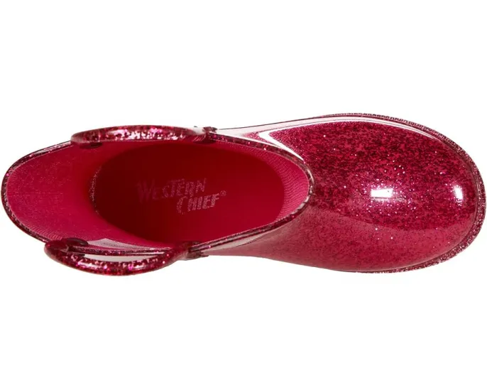 Детские резиновые сапоги Western Chief Kids Glitter Rain с блестками и ручками