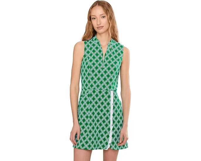 Lilly Pulitzer Платье для гольфа Catarina с рюшами и защитой UPF 50+