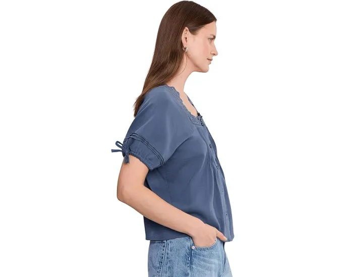 Блуза Manzana Peasant Shirt из органического хлопка с кружевной отделкой Toad&Co