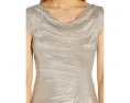 Вечернее платье Adrianna Papell Metallic Knit с драпированным вырезом