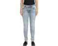 Джинсы Silver Jeans Co. Boyfriend Mid Rise Slim Leg с эффектом индиго