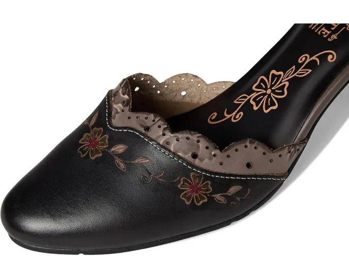 Туфли Sayyes в стиле Mary Jane с ручной росписью и каблуком