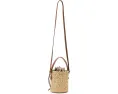 Мини-сумка-корзинка из соломы Mini Straw Basket с регулируемым ремнем Madewell