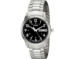 Часы Timex с серебристым расширяющимся браслетом одежды