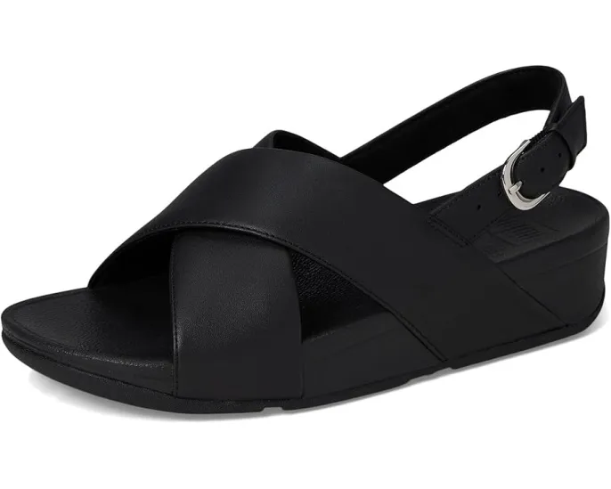 Кожаные сандалии FitFlop Lulu с перекрестными лямками и технологией Microwobbleboard