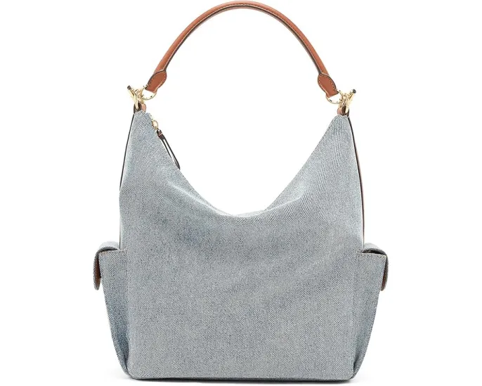 Большая плечевая сумка Lauren Ralph Lauren Blaike из состаренного денима