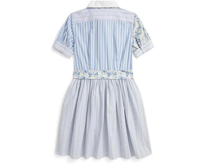 Polo Ralph Lauren Kids Веселое платье-рубашка из хлопкового поплина для детей постарше