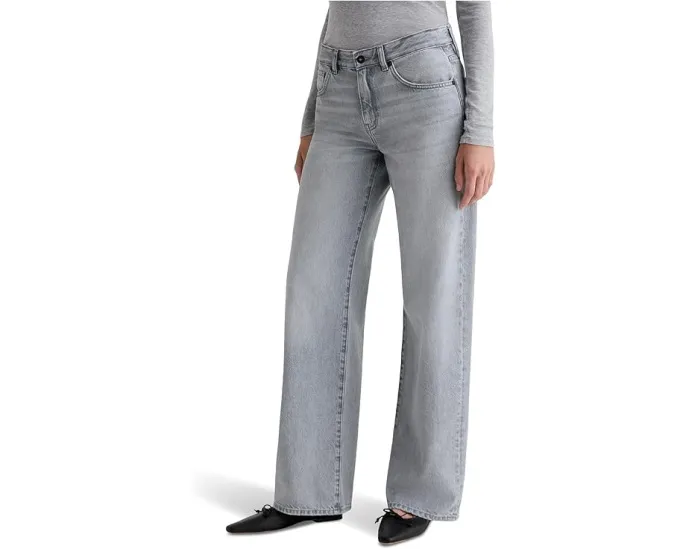 Джинсы AG Jeans Adria с низкой посадкой и широкими штанинами в светлой стирке