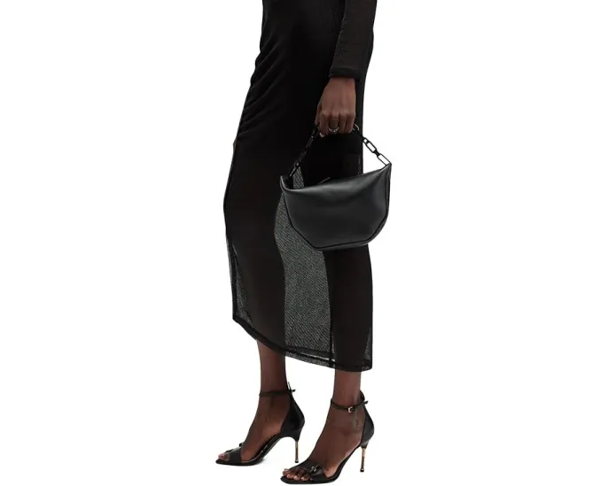 Мини-сумка AllSaints Madea Mini Chain Bag с цепочкой и бисерным декором