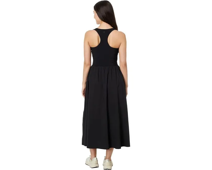 Платье миди Sweaty Betty Explorer Ribbed Racer с карманами