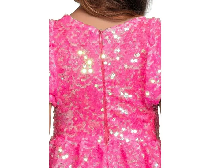 Платье Bubble Gum Shimmer Sequin с пайетками и короткими рукавами Lola and The Boys