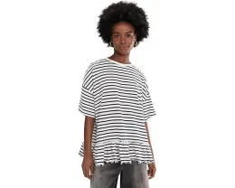 Футболка Free People We The Free The Most в полоску с объемным подолом