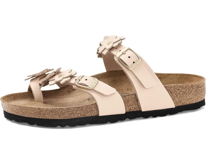 Сандалии Mayari Flowers с аппликацией цветов и пробковой стелькой от Birkenstock