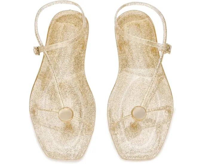 Босоножки Loeffler Randall Dana из блестящего материала с ремешками