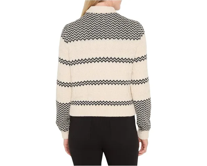 Куртка бомбер NIC+ZOE Zigzag с скандинавским узором